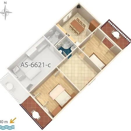 By The Sea - Paklenica - 6621 شقة ستاريغغاد باكلينتسا