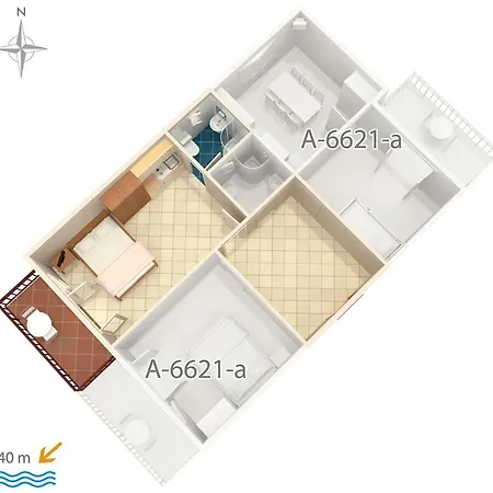 By The Sea Starigrad, Paklenica - 6621 דירה *